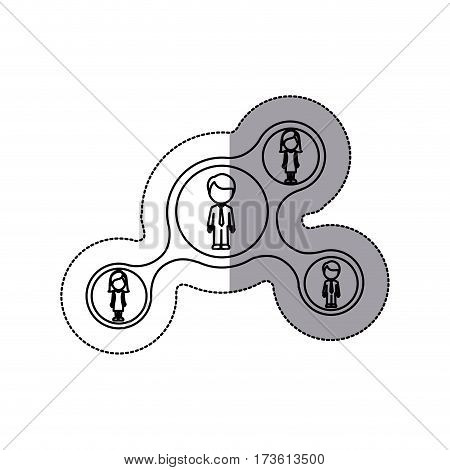 figure family connection icon, vector illustraction design image