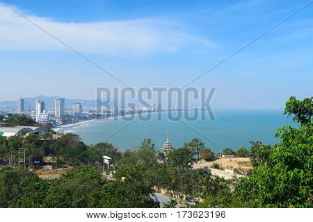 Bay near Hua hin, viewpoint in Thailand