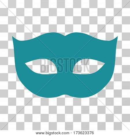 Privacy Mask vector pictogram. Illustration style is flat iconic soft blue symbol on a transparent background.