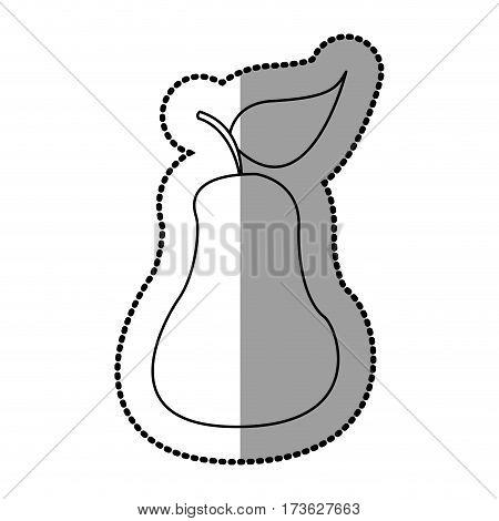 figure pear fruit icon stock, vector illustration design
