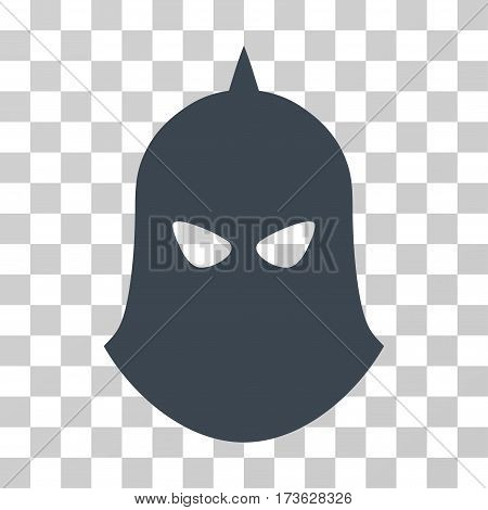 Knight Helmet vector pictogram. Illustration style is flat iconic smooth blue symbol on a transparent background.