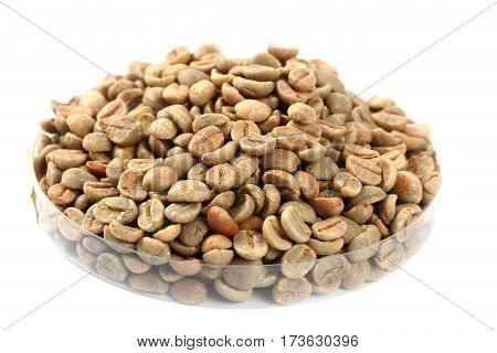 not fried a bunch of green coffee beans for processing and use in food