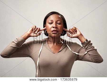 Black woman hearing anything