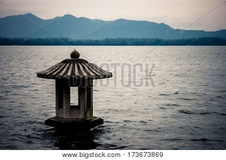view in Wuxi Lihu natural park of China.