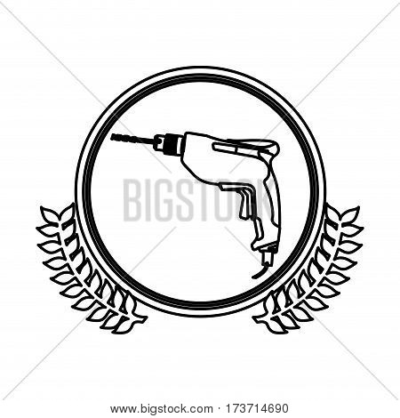 figure symbol drill icon image, vector illustration design stock