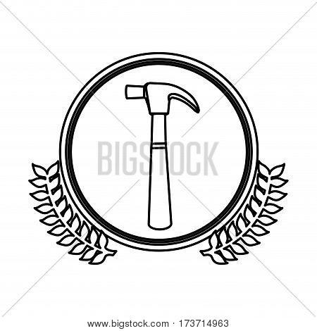 figure symbol hammer icon stock, vector illustration design
