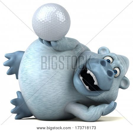 Fun yeti - 3D Illustration