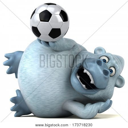 Fun yeti - 3D Illustration
