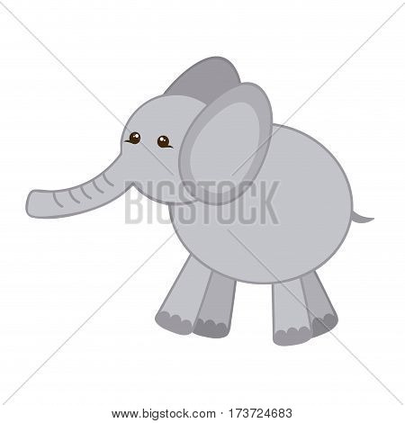gray elephant icon stock, vector illustration design image