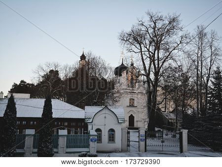 Synkovichi BELARUS - February 26 2017. Zhyrovichy Monastery Orthodoxy the historic monument