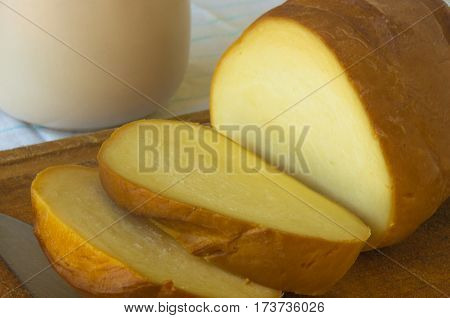 Head Of Traditional Adygei Cheese Handmade