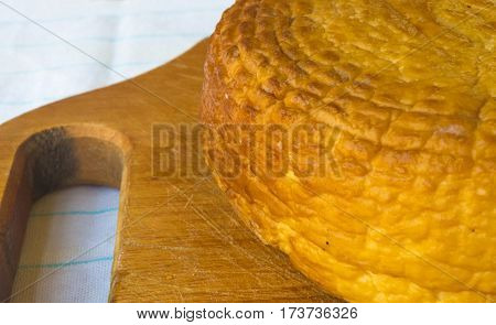 Head Of Traditional Adygei Cheese Handmade