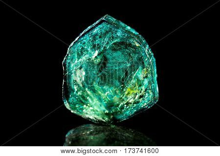 Green Tourmaline, Black Background, Mineral, Healing Stone