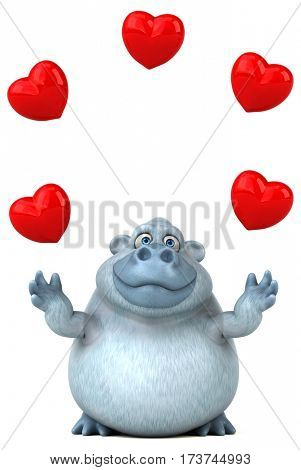 Fun yeti - 3D Illustration