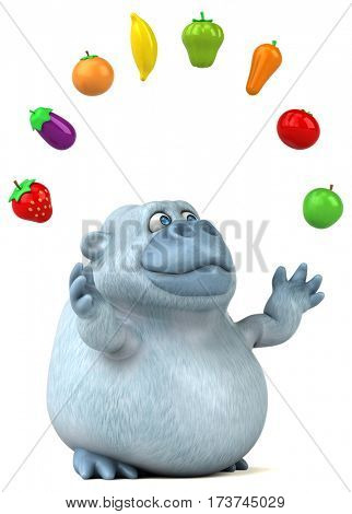 Fun yeti - 3D Illustration