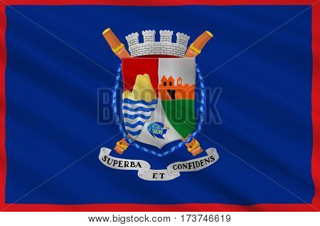 Flag of Sint Eustatius also known affectionately to the locals as Statia of the Netherlands. 3d illustration