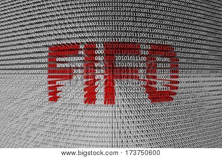 fifo as a binary code with blurred background 3D illustration