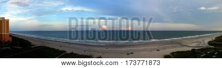 panoramic ocean view Myrtle Beach, South Carolina