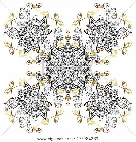 Merry Christmas And Happy New Year Lettering Quote. White Snowflakes On White Background Poster. Han