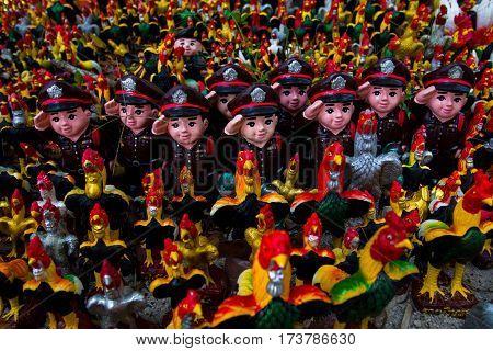 Chicken Statue Army.