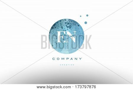 En E N  Watercolor Grunge Vintage Alphabet Letter Logo