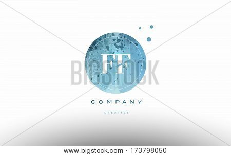 Ff F F  Watercolor Grunge Vintage Alphabet Letter Logo