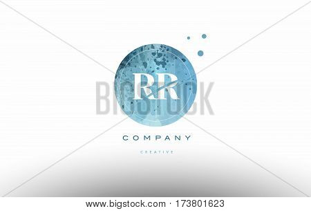 Rr R  Watercolor Grunge Vintage Alphabet Letter Logo