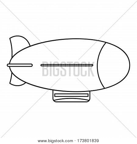 Vintage airship icon. Outline illustration of vintage airship vector icon for web