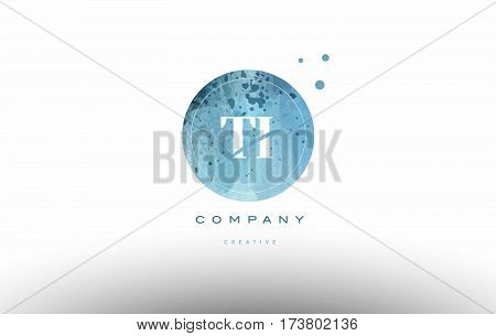 Ti T I  Watercolor Grunge Vintage Alphabet Letter Logo