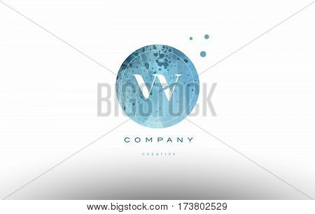 Vv V  Watercolor Grunge Vintage Alphabet Letter Logo