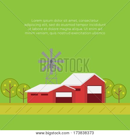Organic products. Agriculture and Farming. Agribusiness Rural landscape. Organic products vector