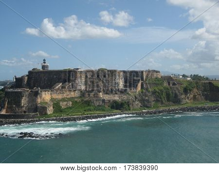 Castillo or Fuerte de San Felipe del Morro was a citadel built in the 1500's in Puerto Rico and named after king Phillip of Spain