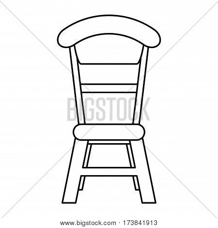 wooden chair vintage thin line vector illustration eps 10