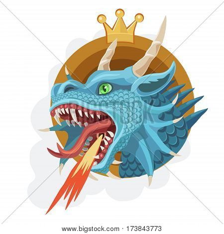 The king of dragons breathing fire, is a force of power, the will, the spirit of wisdom and correct decision of problems