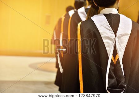 Graduation Ceremony Congratulated the graduates in University.