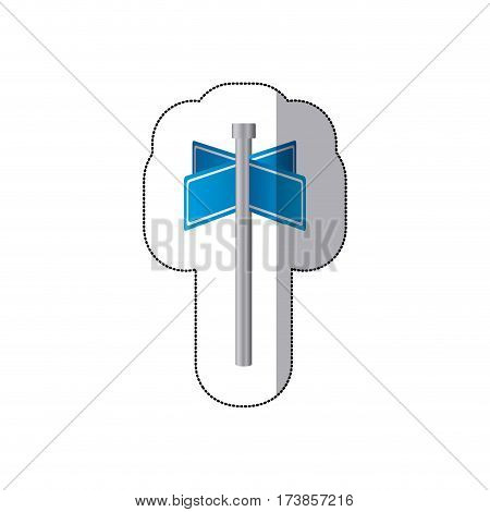 blue metal sign boards with multi directional icon, vector illustraction design
