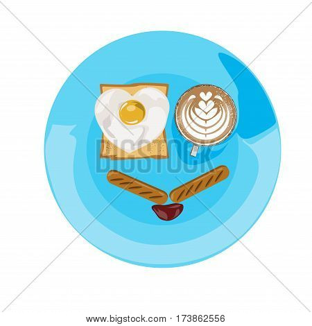 breakfast with coffee ,coffee icon set ,