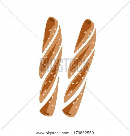Pretzel Sticks ,Pretzel, bread, coffee icon set