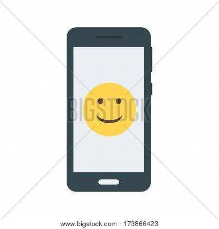 Smartphone, happy, snapchat icon vector image. Can also be used for smartphone. Suitable for mobile apps, web apps and print media.