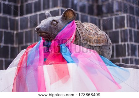 mouse statue in Thai temple , art