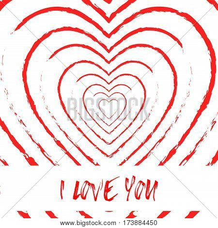 I love you blood heart grunge style background,vector Illustration EPS10