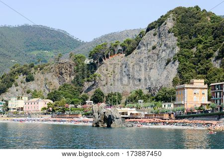 The Beach Of Monterosso On Cinque Terre, Italy