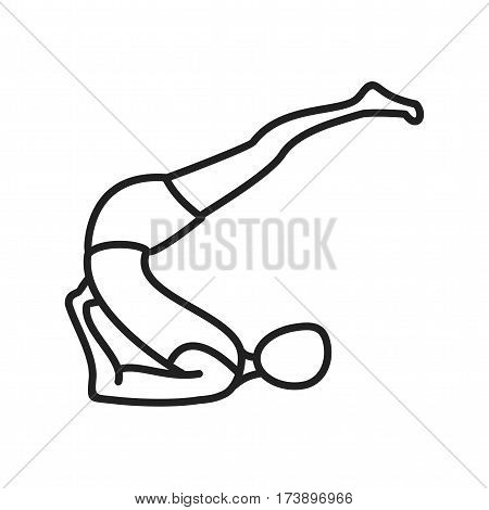 Pose, yoga, shoulderstand icon vector image. Can also be used for yoga poses. Suitable for mobile apps, web apps and print media.