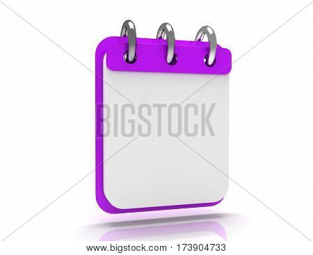 calendar concept. 3d illustration on white background