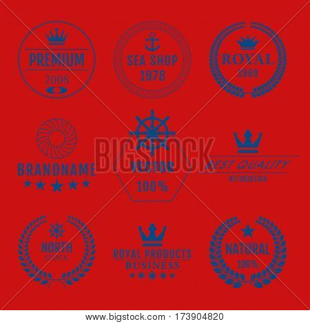 Vector illustration set of logos. Stock vector