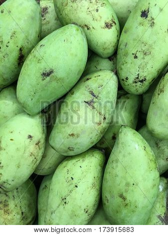 close up mango fruit for sale at market