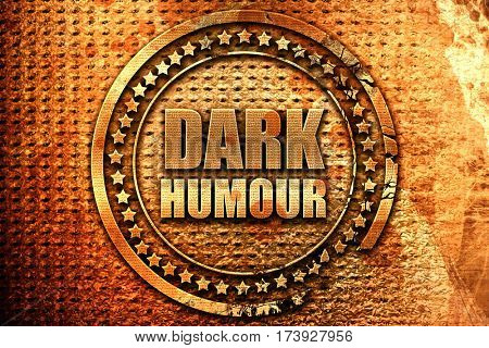 dark humour, 3D rendering, metal text