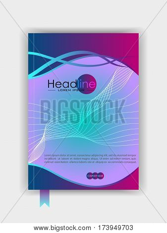 Book cover design template in A4. Good for banners conferences web design journals magazines. Vector.