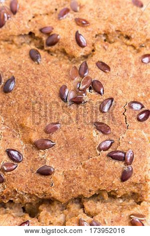 Closeup Macro Chrono Bread With Cereals