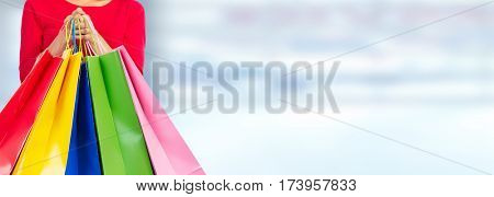 Woman with shopping bags